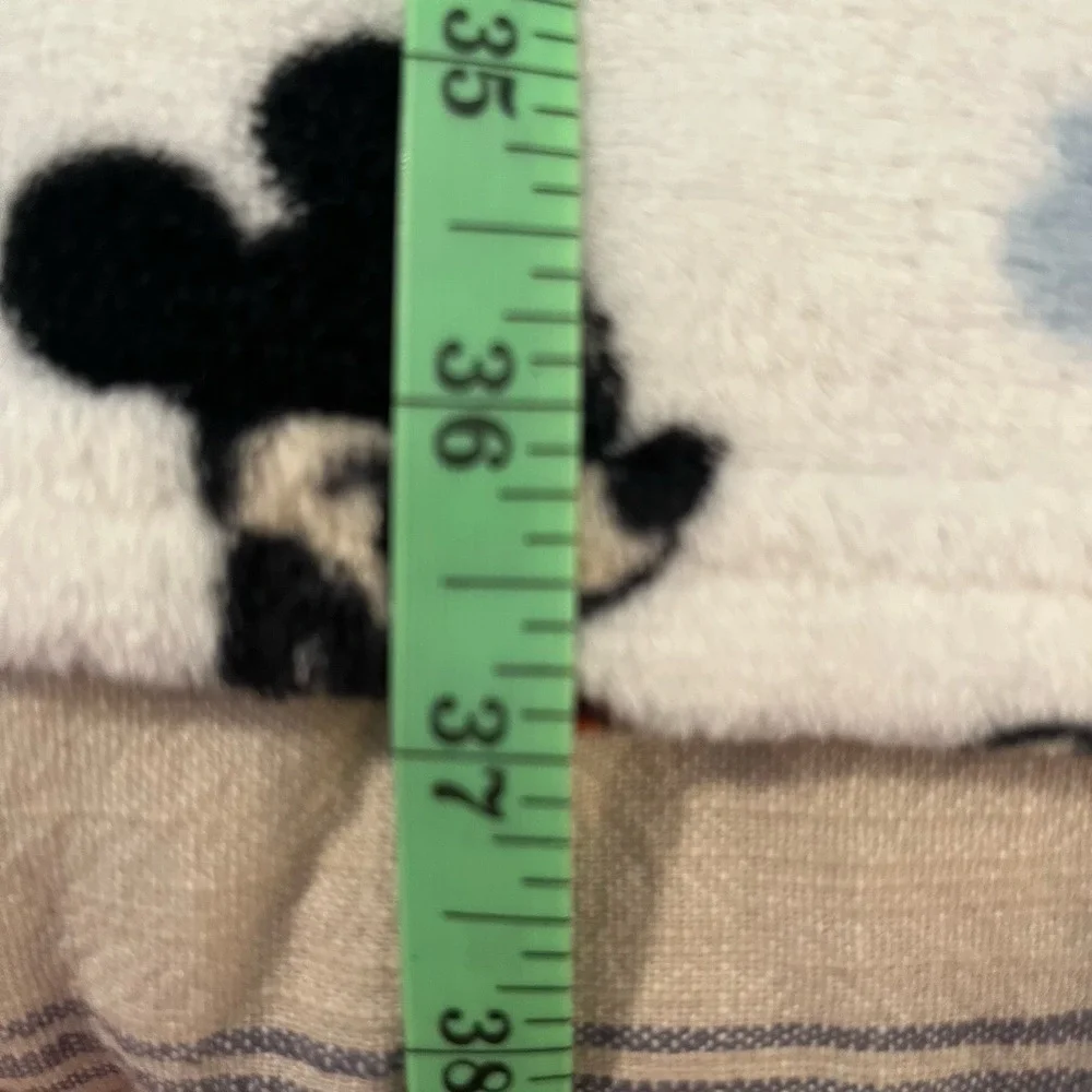 Disney Baby Classic Mickey Mouse Fleece Blanket‎ White Blue Red 37x28 Soft Lovey